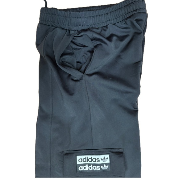 Adidas Wide Leg 3-Stripes Cargo Track Pants Like New - Picture 7 of 10